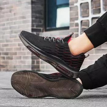 2025 новые повседневные мужские туфли большого размера из eva, модные, легкие, дышащие, спортивные туфли 36 чёрный