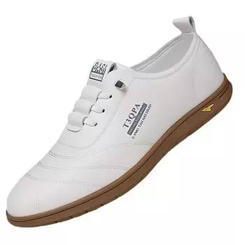 2025 новые повседневные скейт-кеды для мужчин, осенние модные корейские белые низкие удобные дышащие легкие кожаные мужские туфли 39