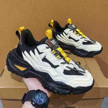 2025 новые повседневные спортивные туфли модные меха папы обувь мужчины ins модная обувь интернет знаменитости кроссовки спортивная обувь мужчины 39