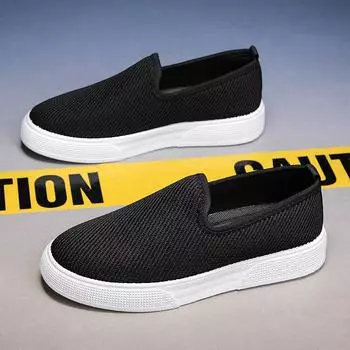 2025 новые японские туфли без застежек для мужчин летние туфли-лоферы для мужчин дышащие туфли для скейтбординга универсальные кеды с мягкой подошвой 39