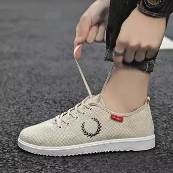 2025 новые туфли мужские летние дышащие мужские туфли повседневная обувь кроссовки мужская универсальная обувь мужская трендовая обувь для мальчиков 39 белый