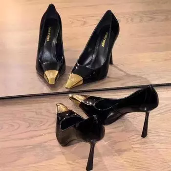 2025 новые туфли на шпильке с острыми черными каблуками для женщин на осень и зиму с пальто-газом R-качества сексуальные туфли королевской сестры одинарные 34