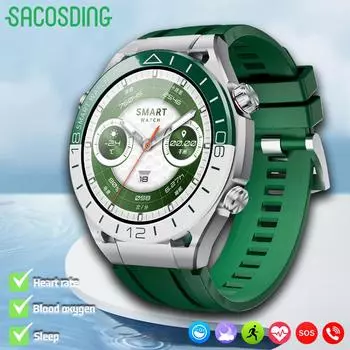 2025 Новые умные часы GPS Track AI Voice Calling 1,53-дюймовый AMOLED-дисплей Спортивные часы с измерением сердечного ритма и кислорода в крови Мужские умные часы Совместимость с HUAWEI