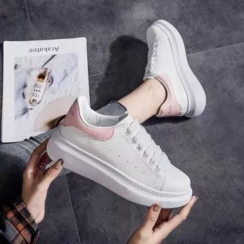 2025 новые весенние универсальные маленькие белые туфли для студенток корейская версия платформы женская повседневная обувь интернет-знаменитости женская обувь базовый белый 35 белый