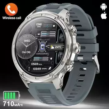 2025 Новые военные качественные GPS-трекерные умные часы для мужчин 1,85 Ultra HD Bluetooth Call 710 мАч фонарик кислород в крови умные часы подарок