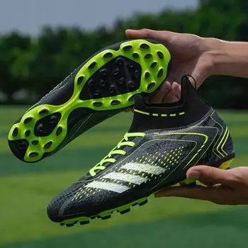 2025 новые высокие футбольные бутсы для мальчиков подростков студентов сломанные ногти длинные ногти газон тренировочные кроссовки 34