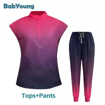 2025 Новые женские комплекты хирургических костюмов, медицинская форма для медсестер, облегающая больничная стоматологическая клиническая рабочая одежда, хирургические комбинезоны S синий