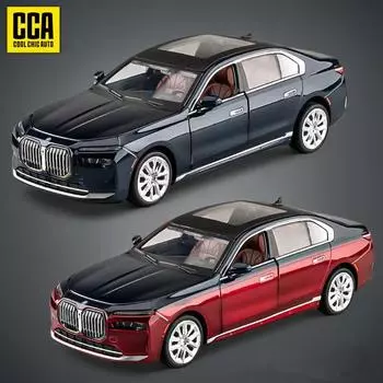 2025 Новый 1:24 BMW 7 серии i7 G70 сплав роскошный автомобиль модель литой металл чистый электромобиль лимузин модель автомобиля звук свет детская игрушка подарок красный