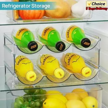 2025 Новый 2 шт. Прозрачный съемный стеллаж для хранения бутылок с водой Многослойный складной кухонный шкаф столешница для красного вина