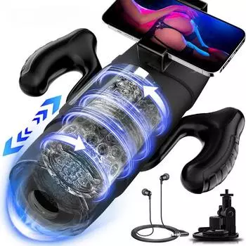 2025 Новый 4 в 1 Мужской Мастурбация Автоматический Телескопический Сосательный Минет Вибратор Мастурбатор Чашка Киска Настоящая Вагина Секс Игрушки для Мужчин