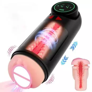 2025 Новый 4в1 Автоматический Сосательный Мужской Мастубатор Чашка Толкающий Пенис Минет Мастурбация Настоящая Вагина Вакуумный Карман Киска Секс Игрушки Для Мужчин