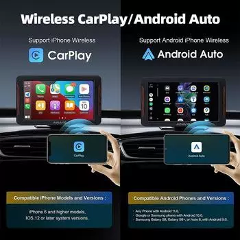 2025 Новый автомобильный видеобокс Carplay адаптер проводной для беспроводной Carplay и Android Auto Cars Smart AI Box WIFI для Netflix Youtube