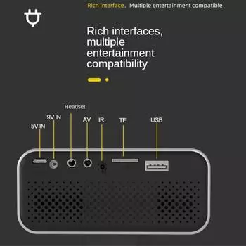 2025 Новый бытовой мини-проектор YT500, миниатюрный детский семейный портативный светодиодный мобильный проектор жёлтый
