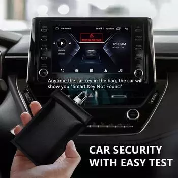 2025 Новый чехол для автомобильного ключа с блокировкой Rfid, водонепроницаемый, огнестойкий, противоугонный, сумка для ключей Amazon для трансграничной торговли чёрный