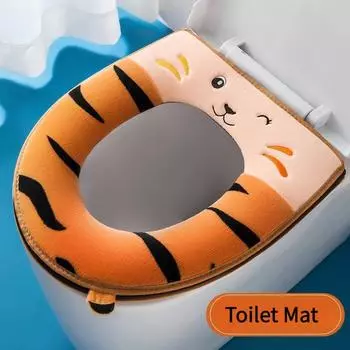 2025 Новый домашний коврик для унитаза, нижняя часть, водонепроницаемая для зимы, теплая, всесезонная, универсальная, мягкая, накидка на сиденье унитаза, подушка для горшка