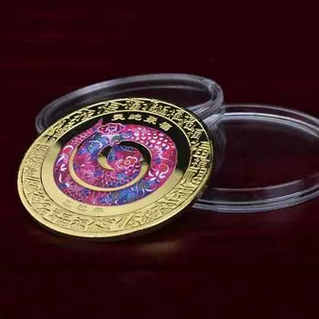 2025 Новый год Змеи памятные монеты китайский зодиак медали 3D рельефные монеты коллекционные новогодние монеты 1 шт A3
