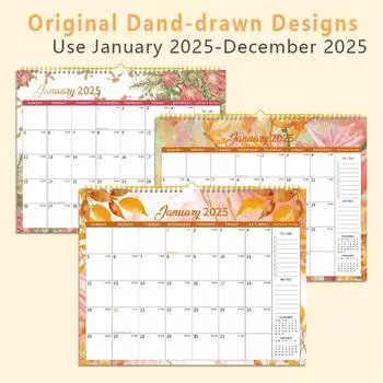 2025 Новый календарь, Креативный календарь, Настенный календарь Pp Coil Panel Calendar One Size