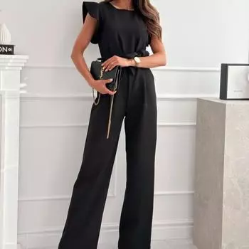 2025 новый комбинезон на талии с высокой талией, женские брюки S розы красного