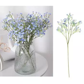2025 Новый Красивый Полный Небесный Цветочный Комплект Искусственные Растения Никогда Не Вянущие Цветы Свадебный Дом Сделай Сам Ремесло Украшения baby голубой