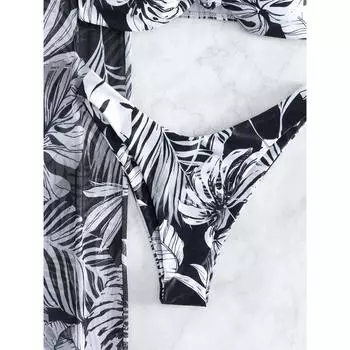 2025 новый купальник сексуальный бикини сетчатые брюки трехсекционный раздельный женский купальник бикини S