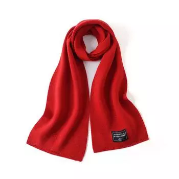 2025 новый маленький широкий шерстяной шарф однотонный простой универсальный платок модный осенне-зимний теплый шарф