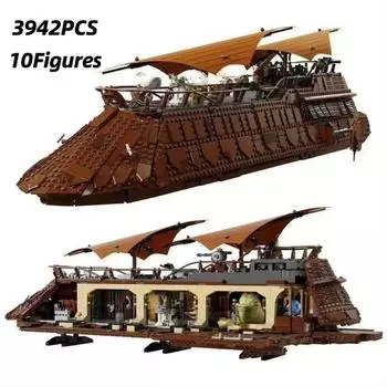 2025 Новый Moc UCS Jabba s Sail Barge Building Block Классическая модель парусника Кирпичи Сборка Игрушки Дети Взрослые Рождественские подарки OneSize