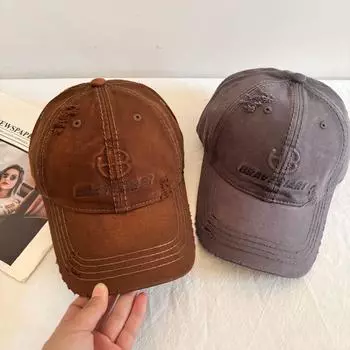 2025 новый модный бренд кепка с вышитыми буквами мужская уличная хип-хоп кепка маленькая ретро бейсболка женская M56-58cm чёрный