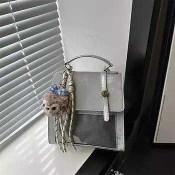 2025 новый модный повседневный универсальный двухмерный прозрачный небольшой рюкзак для еды с тремя способами спины, одно плечо, женская сумка