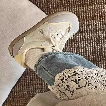 2025 новый нишевый дизайн кроссовки для тренировок с эмоциями женская студенческая обувь для сноуборда ретро повседневная спортивная обувь Forrest Gump 35 жёлтый