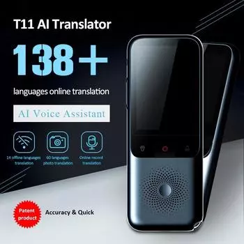 2025 Новый портативный аудиопереводчик T11 138 языков Умный переводчик офлайн в режиме реального времени Умный голосовой AI голосовой фотопереводчик