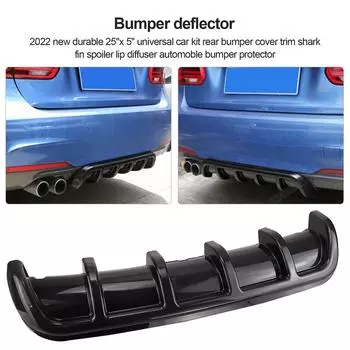 2025 Новый прочный универсальный автомобильный комплект 25 x 5 для заднего бампера, накладка, спойлер, диффузор, протектор бампера автомобиля чёрный