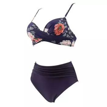 2025 новый раздельный купальник с высокой талией сексуальный женский купальник с маленькой грудью бикини для женщин S красный