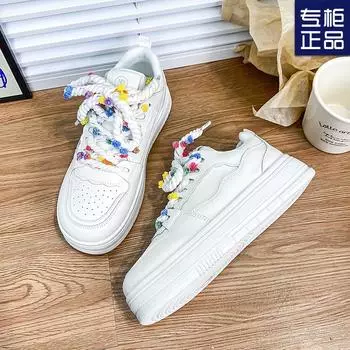 2025 новый розовый нишевый дизайн чувство морали обучение женская обувь студенты уродливые милые большие головы доска обувь ретро повседневная спортивная обувь 35 белый