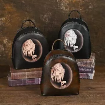 2025 Новый рюкзак из натуральной кожи для женщин, кожаный рюкзак для женщин, ретро-рюкзак для студентов, мода 21*9.5*25