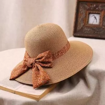 2025 новый солнцезащитный козырек шляпа с большим лицом маленькая шляпа от солнца женская весна лето морской отдых коралловый узел соломенная шляпа M56-58cm хаки
