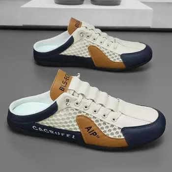 2025 новый стиль Baotou полутапочки мужские летние дышащие мужские туфли без застежек мужские противоскользящие дезодорирующие сандалии без каблука 39