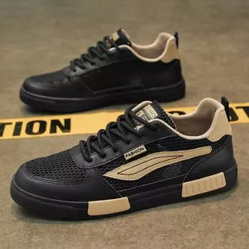 2025 новый стиль мужские летние дышащие сетчатые туфли мужские тонкие ажурные с крупной сеткой белые повседневные спортивные легкие скейтерские туфли мужские 39