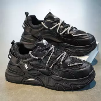 2025 новый стиль мужские летние дышащие сетчатые туфли мужские модные универсальные кроссовки на платформе повседневная мужская обувь для пожилых мужчин 39