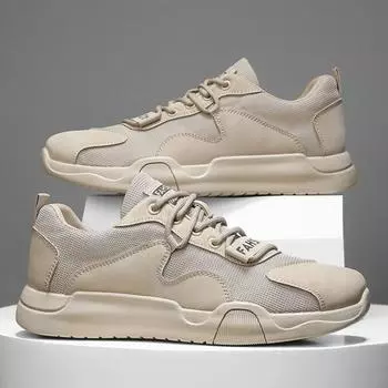 2025 новый стиль популярные мужские сетчатые кроссовки осенние дышащие тонкие повседневные мужские ретро рабочие туфли 39 серый