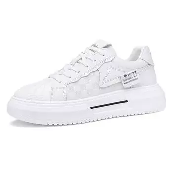 2025 новый стиль ракушки головка белые туфли для мужчин весна дышащие мужские модные спортивные повседневные модные туфли универсальные скейт обувь на платформе 39