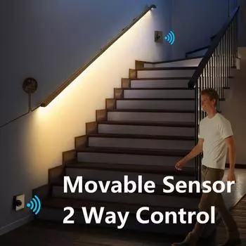 2025 Новый светодиодный контроллер PIR датчик движения переключатель + RF приемник 2-стороннее управление для COB светодиодной ленты дверного проема лестницы освещение DC12V-24V