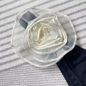 2025 новый трехмерный цветок Spice Girl бикини горячие трусы раздельный сексуальный купальник S чёрный