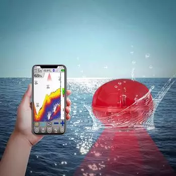 2025 новый умный эхолот глубины двухчастотный сонар сигнальный датчик эхолот с GPS красный