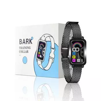 2025 новый умный ошейник для собак с защитой от лая, ошейник для дрессировки против лая с регулируемой чувствительностью, звуковым сигналом и вибрацией чёрный
