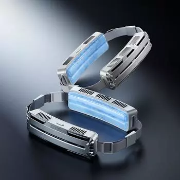 2025 Новый вентилятор Ice Belt Fan Умный портативный подвесной вентилятор на талии 5000 мАч носимый персональный вентилятор регулируемый уличный спортивный охлаждающий небольшой вентилятор