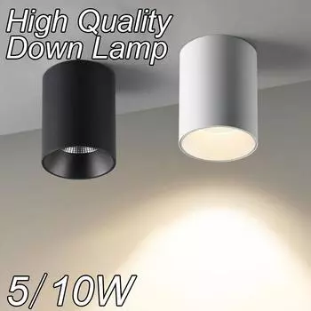 2025 Новый высококачественный круглый светодиодный потолочный светильник COB, потолочный светильник 5 Вт 10 Вт, регулируемый точечный светильник AC110-220 В, лампа для помещений Warm White Light
