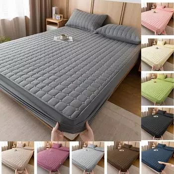 2025 Новый зимний простынь на резинке из хлопка, утолщенный чехол для матраса, защитный чехол для кровати, теплые простыни с резинкой 90x200cm Only a Sheet