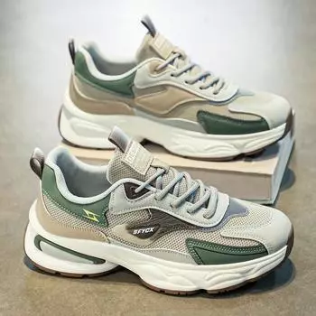 2025 обувь на платформе с сеткой модная обувь сетка для занятий спортом и отдыха в средней школе дезодорант для папы новая весенняя дышащая мужская обувь 39