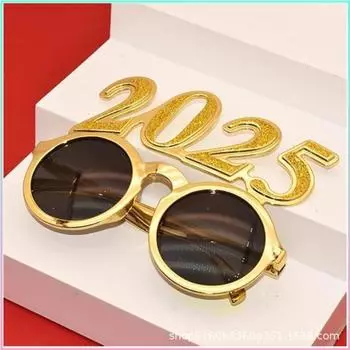 2025 Очки Номер Пластиковые Солнцезащитные Очки Реквизит для вечеринок Реквизит для вечеринок Декорации для вечеринок Очки для Нового года Реквизит для очков Реквизит для выступлений розовый