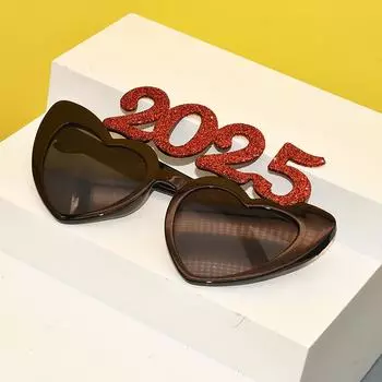 2025 Очки с цифрами, очки с Новым годом, очки с бриллиантовым блеском, реквизит для косплея, украшения для рождественской вечеринки, забавные очки A1